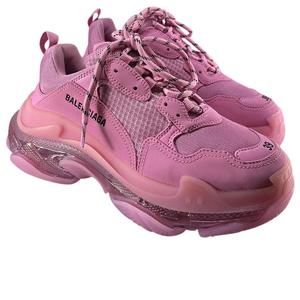 Triple S Air Pink Rubber Platform Dad Sneakers Trainers Shoes E373